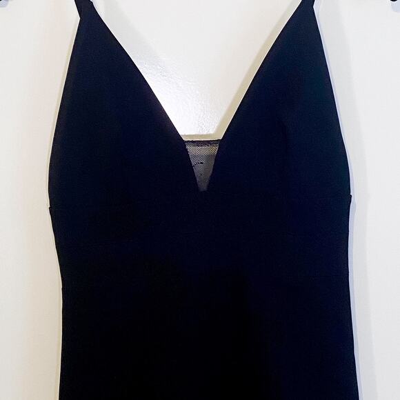 Alice + Olivia Black Jean Lace Insert Mini Dress - Picture 4 of 9